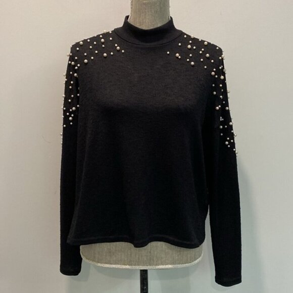 H&M Black Peal Long Sleeve Top - Picture 4 of 10